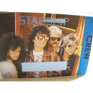 Starship Backstage Pass Knee Deep In The Hoopla Concert Tour Original Rock Crew